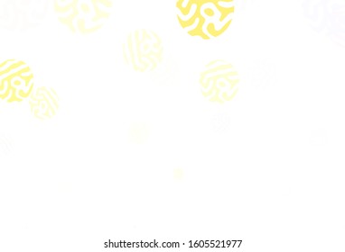 Light Pink, Yellow vector layout with circle shapes. Abstract illustration with colored bubbles in nature style. Pattern for ads, leaflets.