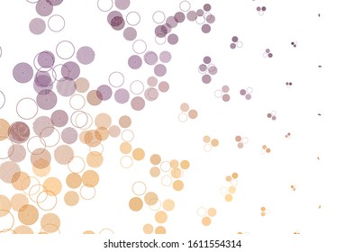 Light Pink, Yellow vector layout with circle shapes. Modern abstract illustration with colorful water drops. Pattern for ads, leaflets.