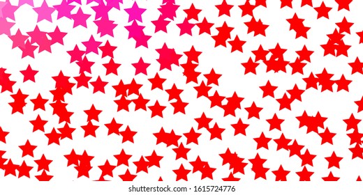 Light Pink, Yellow vector layout with bright stars. Colorful illustration in abstract style with gradient stars. Theme for cell phones.