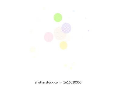 Light Pink, Yellow vector layout with circle shapes. Illustration with set of shining colorful abstract circles. New template for your brand book.
