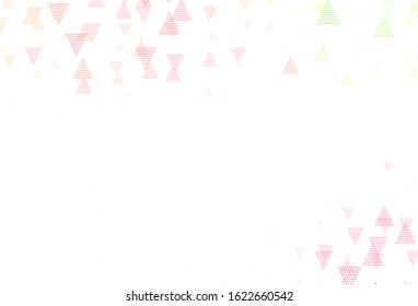 Light Pink, Yellow vector layout with circles, lines. Modern abstract illustration with colorful dots, lines. Best design for poster, banner.