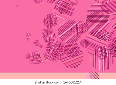 Light Pink, Yellow vector layout with circle shapes. Glitter abstract illustration with blurred drops of rain. Pattern for textures of wallpapers.