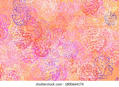 Light Pink, Yellow vector layout with circle shapes. Modern abstract illustration with colorful dots, lines. Pattern for beautiful websites.