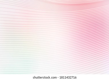 Light Pink, Yellow vector layout with curved lines. Smart illustration in abstract style with gradient lines.  Texture for booklets, leaflets.