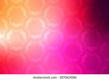 Light Pink, Yellow vector layout with curved lines. Modern gradient abstract illustration with bandy lines. Elegant pattern for a brand book.
