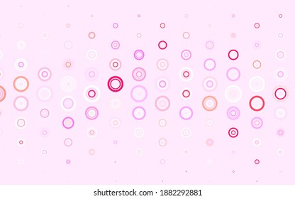 Light Pink, Yellow vector layout with circle shapes. Modern abstract illustration with colorful water drops. Design for poster, banner of websites.