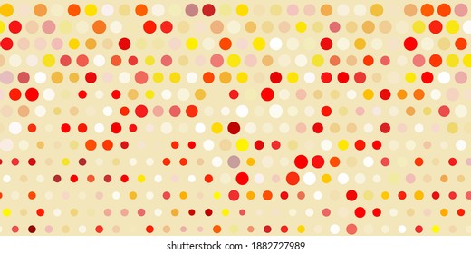 Diseño vectorial amarillo y rosa claro con formas redondeadas. Resumen de discos coloridos sobre un fondo de degradado simple. Nueva plantilla para un libro de marcas.