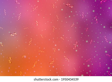 Light Pink, Yellow vector layout in New Year style. Colorful illustration with Christmas simbols and signs. Pattern for ads, poster, banner of books.