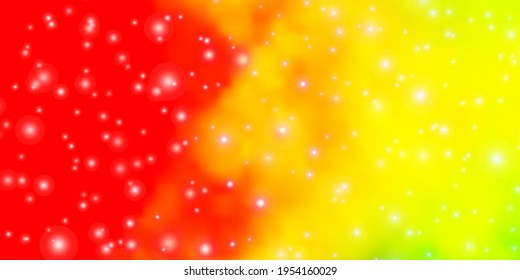 Light Pink, Yellow vector layout with bright stars. Colorful illustration in abstract style with gradient stars. Best design for your ad, poster, banner.
