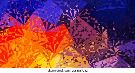 Light Pink, Yellow vector layout with triangle forms. Web material illustration with colorful abstract triangles. Landing pages material.
