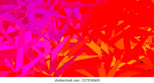 Diseño vectorial amarillo y rosa claro con formas triangulares. Magnífica ilustración abstracta con formas triangulares, formas. Plantilla para comerciales.