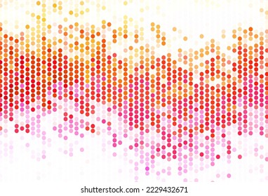 Light Pink, Yellow vector layout with circle shapes. Blurred bubbles on abstract background with colorful gradient. Pattern for textures of wallpapers.