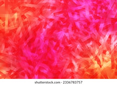Diseño vectorial amarillo rosa claro con líneas planas. Líneas sobre fondo abstracto borroso con degradado. Patrón para anuncios, afiches, banners.