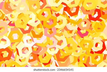 Light Pink, Yellow vector layout with hexagonal shapes. Glitter abstract illustration in hexagonal style. Design for your business advert.
