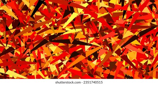 Diseño vectorial amarillo y rosa claro con formas triangulares. Diseño sencillo de estilo abstracto con triángulos, líneas. Patrón de fondo de pantalla.
