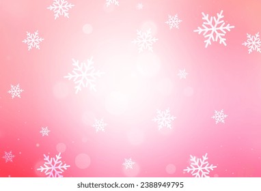 Light Pink, Yellow vector layout in New Year style. A Smart Illustration with gradient Christmas elements. Best design for a college poster, banner.