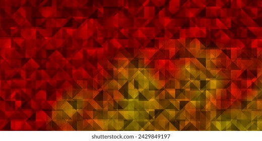 Rosa claro, diseño de vector amarillo con líneas, triángulos. Triángulos sobre fondo abstracto con degradado colorido. Patrón para folletos, folletos