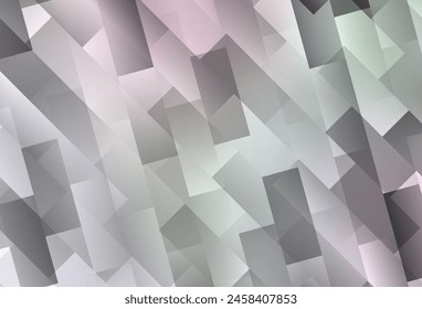 Rosa claro, Vector amarillo con líneas, rectángulos. Rectángulos sobre fondo abstracto con degradado colorido. Patrón para anuncios comerciales, folletos, folletos