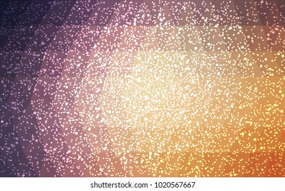 Light Pink, Yellow vector low poly crystal background with snowflakes. Polygon christmas design pattern . Low poly illustration of New Year celebration.