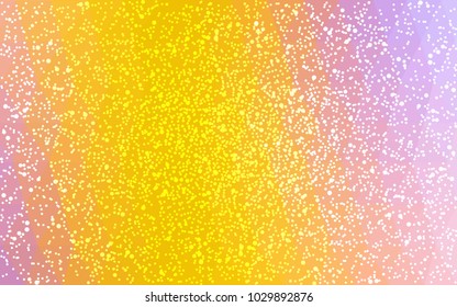 Light Pink, Yellow vector low poly crystal background with snowflakes. Polygon christmas design pattern . Low poly illustration of New Year celebration.