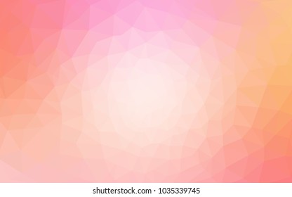 Light Pink, Yellow vector Low poly crystal background. Polygon design pattern. Low poly illustration, low polygon background.