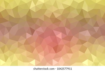 Light Pink, Yellow vector Low poly crystal background. Polygon design pattern. Low poly illustration, low polygon background.