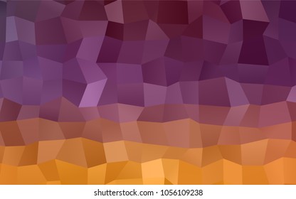 Light Pink, Yellow vector low poly background. A sample with a polygonal design. Illustration in polygonal style with repeating squares