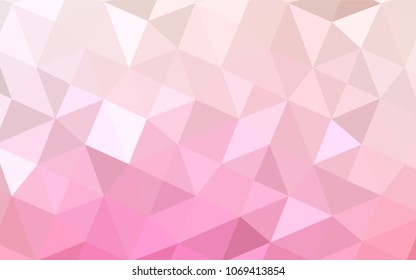 Light Pink, Yellow vector low poly cover. Geometric illustration in Origami style with gradient.  Brand-new design for your business.