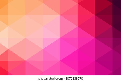 Light Pink, Yellow vector low poly texture. A completely new color illustration in a  polygonal style. A new texture for your design.