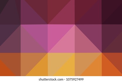 Light Pink, Yellow vector low poly cover. Elegant bright polygonal illustration with gradient. The template for cell phone's backgrounds.