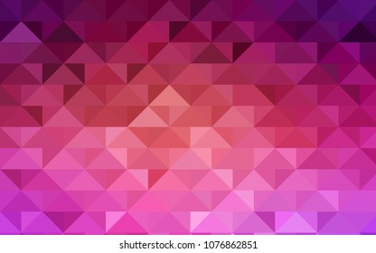 Light Pink, Yellow vector low poly pattern. Glitter abstract illustration with an elegant design. The best triangular design for your business.