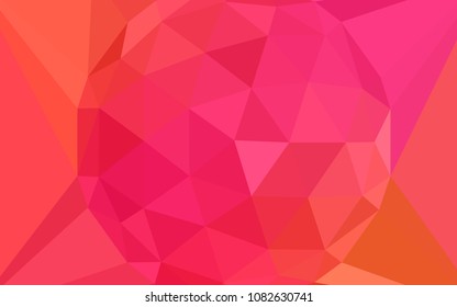 Light Pink, Yellow vector low poly cover with a diamond. A sample with polygonal shapes. Brand new design for your business.