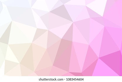 Light Pink, Yellow vector low poly layout. Creative geometric illustration in Origami style with gradient. That pattern can be used as a part of a brand book.