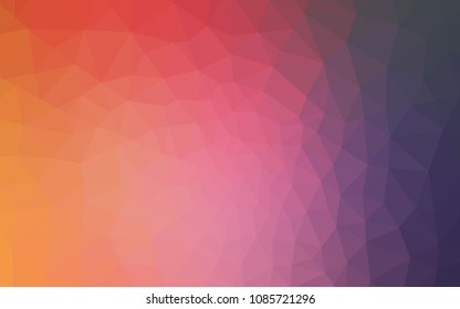 Light Pink, Yellow vector low poly cover. Triangular geometric sample with gradient.  Pattern for a brand book's backdrop.