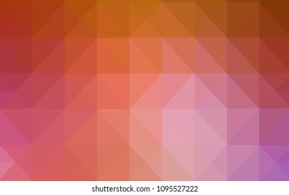 Light Pink, Yellow vector low poly cover. Modern abstract illustration with triangles. Polygonal design for your web site.