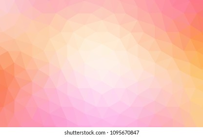 Light Pink, Yellow vector low poly layout. Colorful illustration in abstract style with triangles. New template for your brand book.