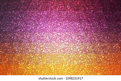 Light Pink, Yellow vector low poly crystal background with snowflakes. Polygon christmas design pattern . Low poly illustration of New Year celebration.