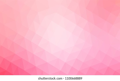 Light Pink, Yellow vector low poly cover. Shining colorful illustration with triangles. Pattern for a brand book's backdrop.