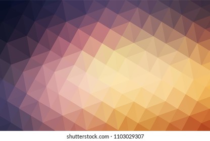 Light Pink, Yellow vector low poly cover. Polygonal abstract illustration with gradient. A completely new design for your leaflet.