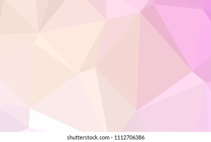Light Pink, Yellow vector low poly texture. Elegant bright polygonal illustration with gradient. A completely new design for your business.