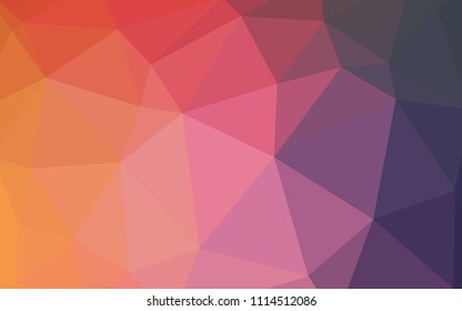 Light Pink, Yellow vector low poly texture. Creative illustration in halftone style with triangles. Template for cell phone's backgrounds.