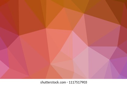 Light Pink, Yellow vector low poly layout. Polygonal abstract illustration with gradient. A completely new design for your leaflet.