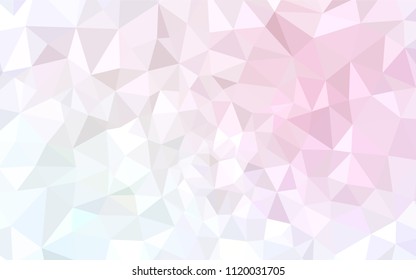 Light Pink, Yellow vector low poly cover. A sample with polygonal shapes. Template for cell phone's backgrounds.