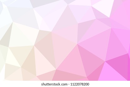 Light Pink, Yellow vector low poly texture. A sample with polygonal shapes. A completely new design for your leaflet.