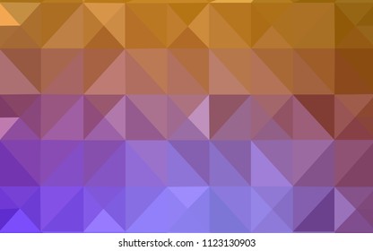 Light Pink, Yellow vector low poly texture. Colorful illustration in polygonal style with gradient. Triangular pattern for your business design.