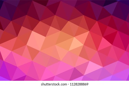 Light Pink, Yellow vector low poly cover. Modern geometrical abstract illustration with gradient. That new template can be used for your brand book.