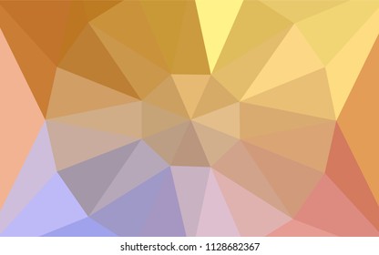 Light Pink, Yellow vector low poly cover with a diamond. Shining colorful illustration with triangles. Template for cell phone's backgrounds.