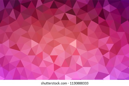 Light Pink, Yellow vector low poly layout. Creative illustration in halftone style with triangles. Textured pattern for your backgrounds.