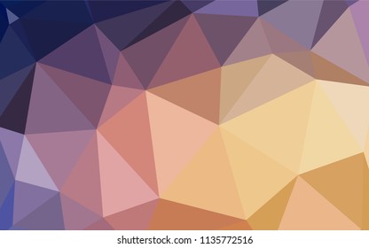 Light Pink, Yellow vector low poly cover. Colorful abstract illustration with triangles. New template for your brand book.
