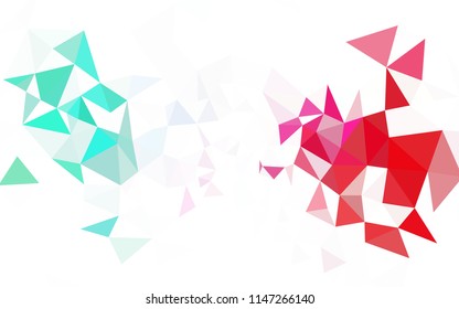 Light Pink, Yellow vector low poly cover. Polygonal abstract illustration with gradient. Best triangular design for your business.